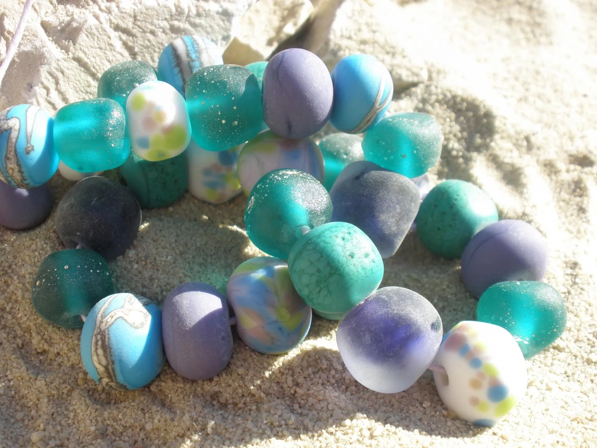 Matte glaskralenketting